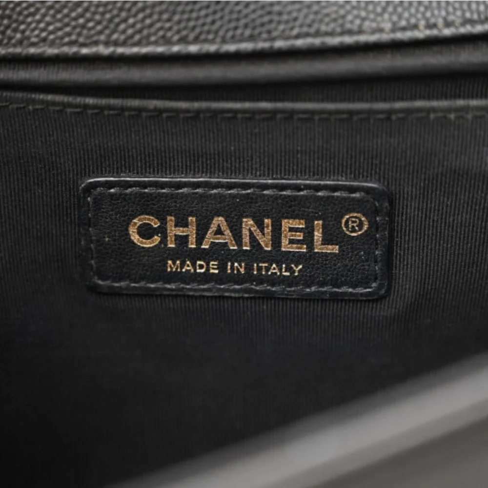 SOLD Chanel Caviar Boy Bag w/ Gold Hardware Flap Handbag - Picture 9 of 16